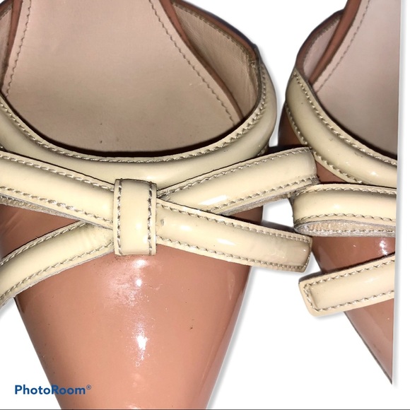 PRADA Patent Leather Bow Accents D'Orsay Pumps - Picture 9 of 10